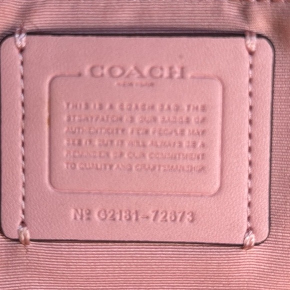 Coach (72673) Reversible Burgundy/Pink Pebbled Leather Town Tote Bag W/COA - Picture 15 of 17